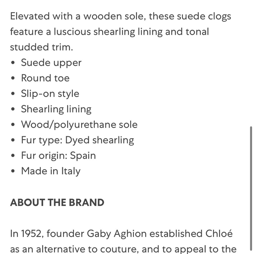 CHLOÉ Joy Suede & Shearling Clogs - Picture 15 of 15